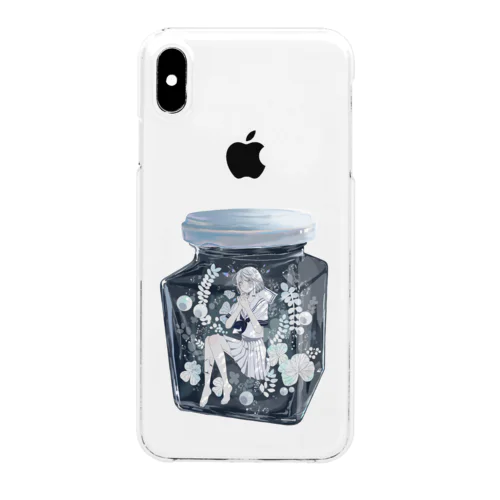 ハーバリウム White Clear Smartphone Case