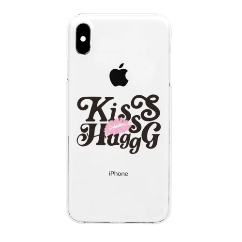 KISSS HUGGG / logo Clear Smartphone Case