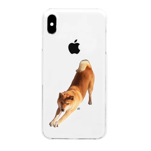 伸びしてる柴犬(のびしてるしばいぬ) Clear Smartphone Case