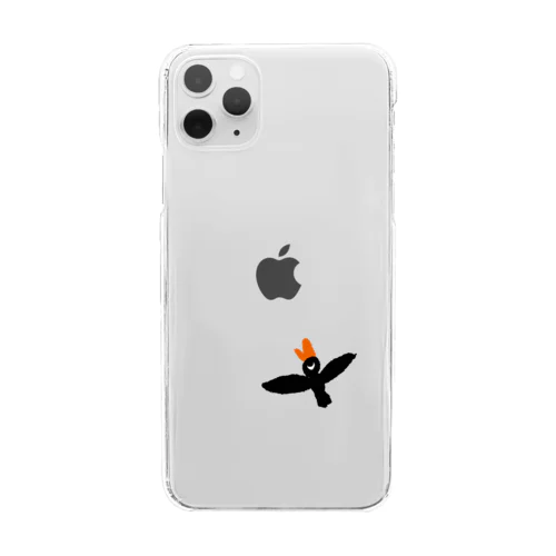 Mr. black bird Clear Smartphone Case