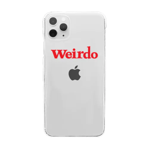 Weirdo Red クリアスマホケース