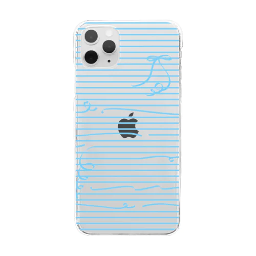 Blue Stripes Clear Smartphone Case