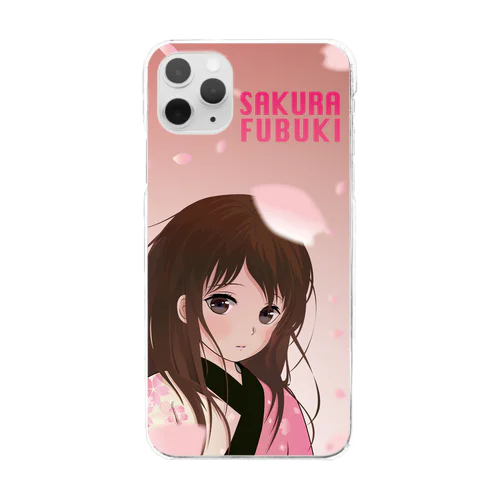 SAKURA FUBUKI スマホケース Clear Smartphone Case