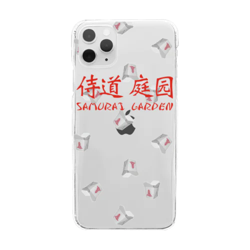 侍道庭園総柄 Clear Smartphone Case