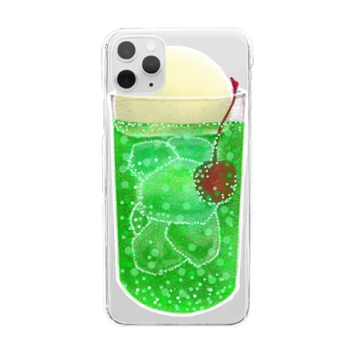 メロンクリームソーダ Clear Smartphone Case