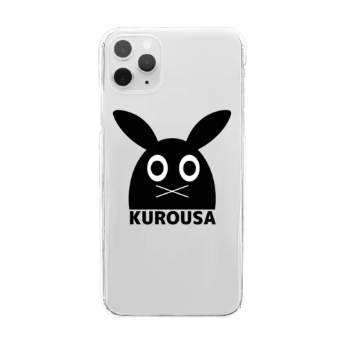 デザイナーズ黒ウサA Clear Smartphone Case