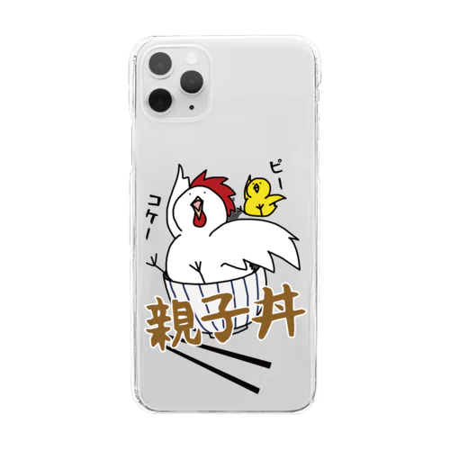 親子丼 Clear Smartphone Case