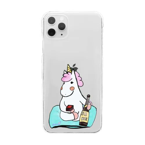 ほろ酔いこんこん Clear Smartphone Case