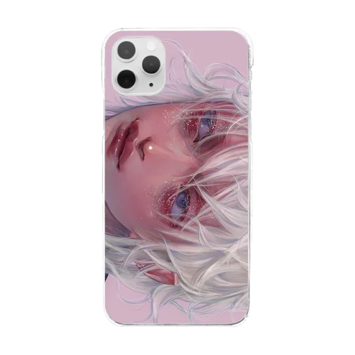 褐色ラメくん Clear Smartphone Case
