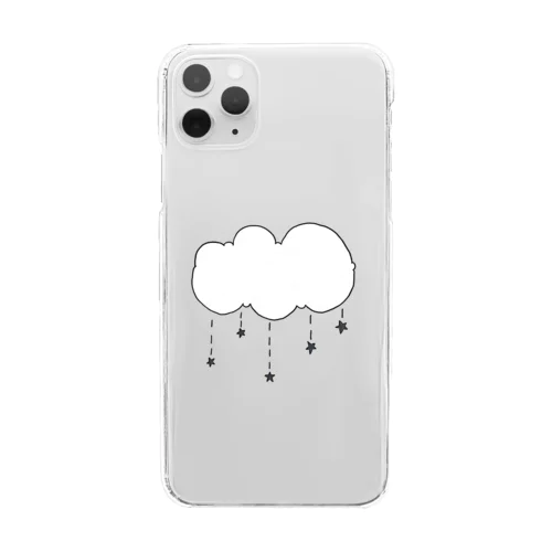 シンプル雲 Clear Smartphone Case