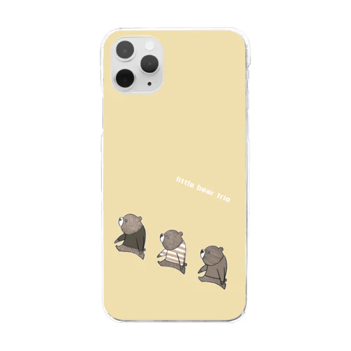 黄色　子熊のトリオ Clear Smartphone Case