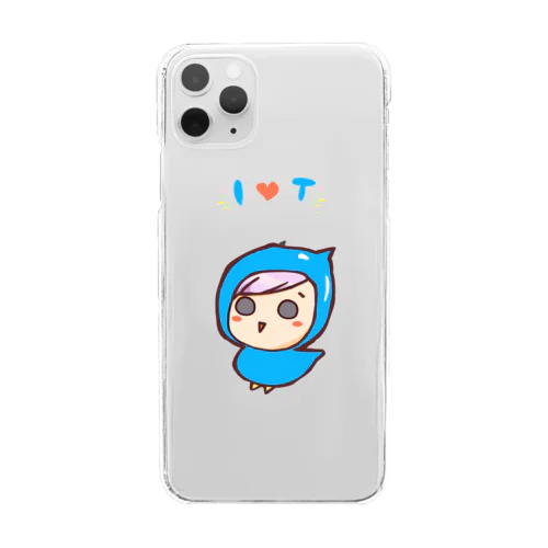 青い鳥ちゃん Clear Smartphone Case