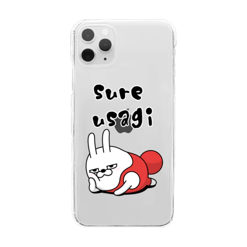 ふてうさぎ Clear Smartphone Case