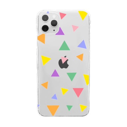 △▷さんかくかわいい▽△三角グッズ Clear Smartphone Case
