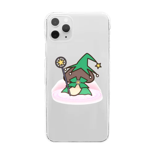 ほし☆しいたけ(グリーン) Clear Smartphone Case