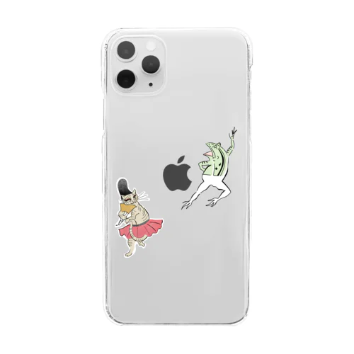 鳥獣戯画バレエ【ドンキホーテ】 Clear Smartphone Case