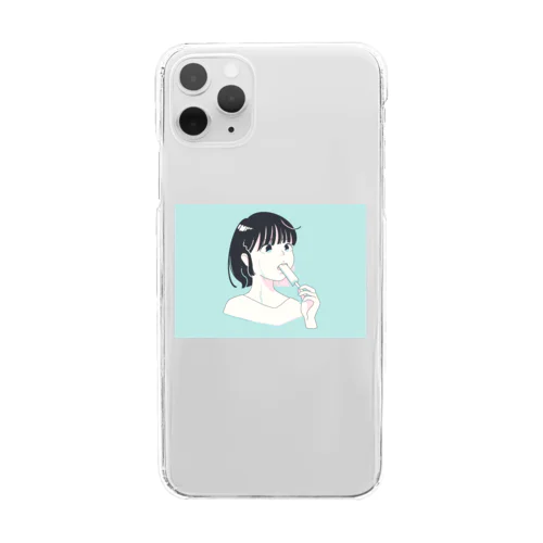 アイスちゃんシリーズ夏 Clear Smartphone Case