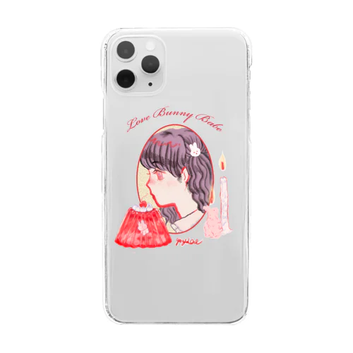 LOVE BUNNY BABE _GIRLS Clear Smartphone Case