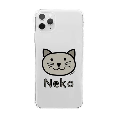 Neko (ネコ) 色デザイン 투명 스마트폰 케이스