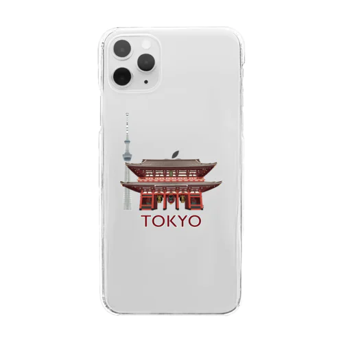 東京 浅草 Clear Smartphone Case