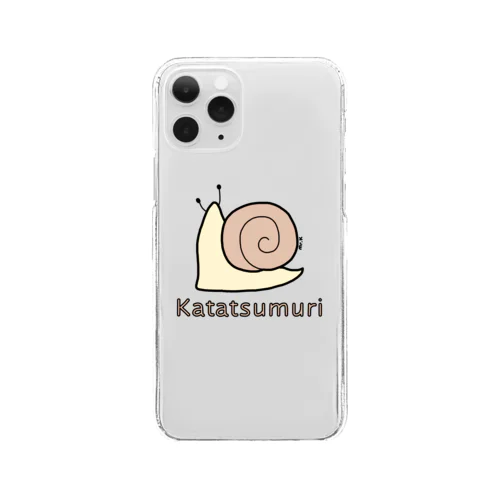 Katatsumuri (カタツムリ) 色デザイン Clear Smartphone Case