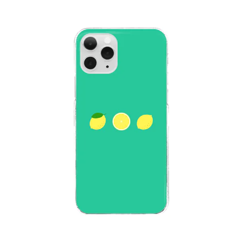 3レモン 横 Clear Smartphone Case