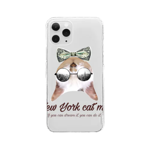 ニューヨークキャットみー Clear Smartphone Case