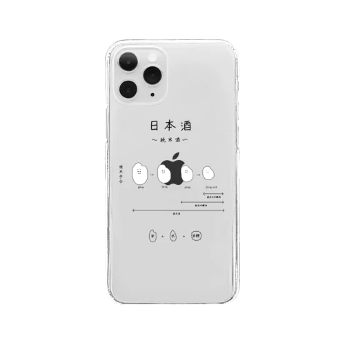 日本酒〜純米酒ver〜 Clear Smartphone Case