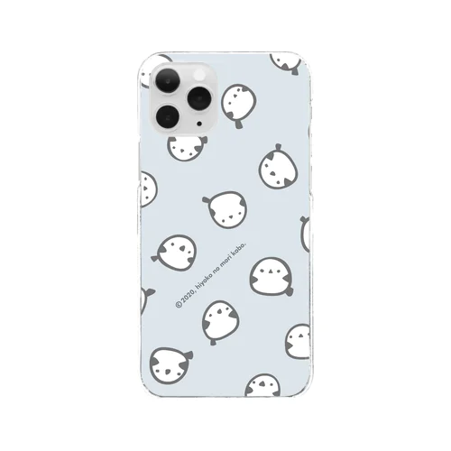 シマエナガいっぱい Clear Smartphone Case