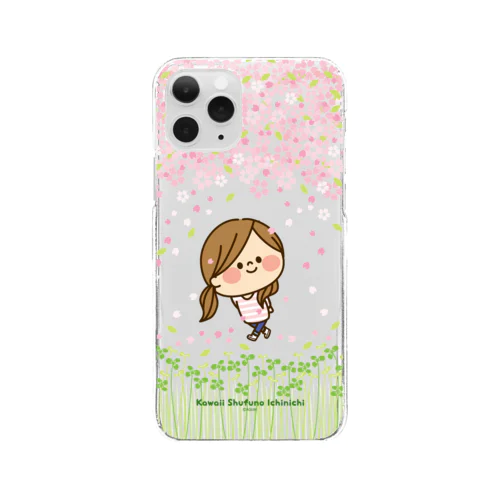 かわいい主婦の1日 サクラ Clear Smartphone Case