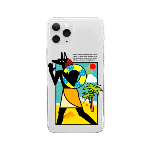 夏のアヌビス神 in the beach Clear Smartphone Case