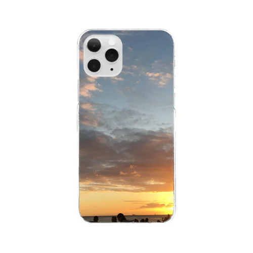 Sunset beach@ Honolulu🏝 Clear Smartphone Case