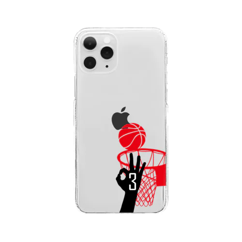 3 POINT SHOT Basktball Clear Smartphone Case