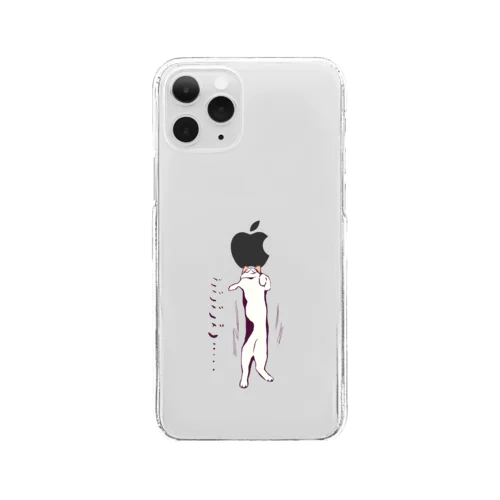 ついに立ち上がるねこ Clear Smartphone Case