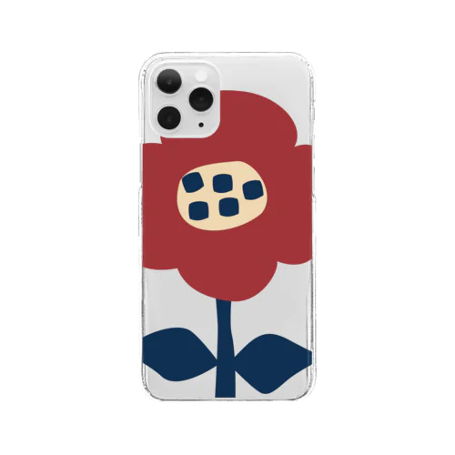 北欧レトロフラワー Clear Smartphone Case