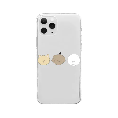 ふわふわ犬(カラーver) Clear Smartphone Case