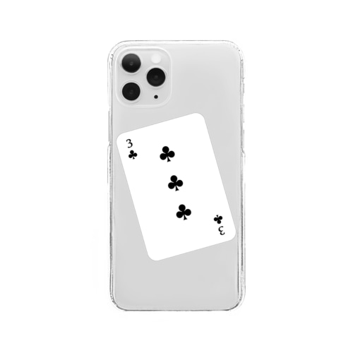 クローバーの3なトランプ Clear Smartphone Case