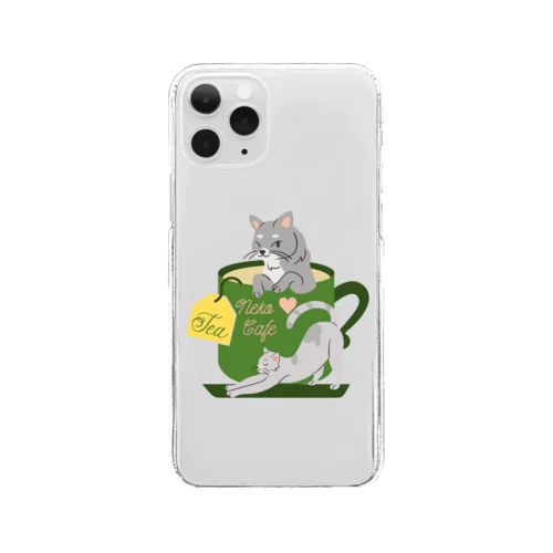 Neko♡Cafe🐾 03 Clear Smartphone Case