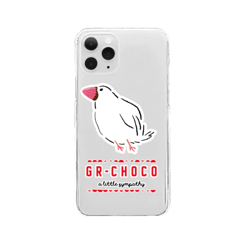 義理チョコ文鳥 Clear Smartphone Case