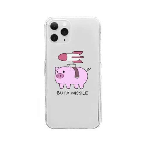 ブタミサイル Clear Smartphone Case