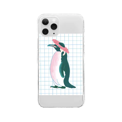 水に激弱ペンギン Clear Smartphone Case