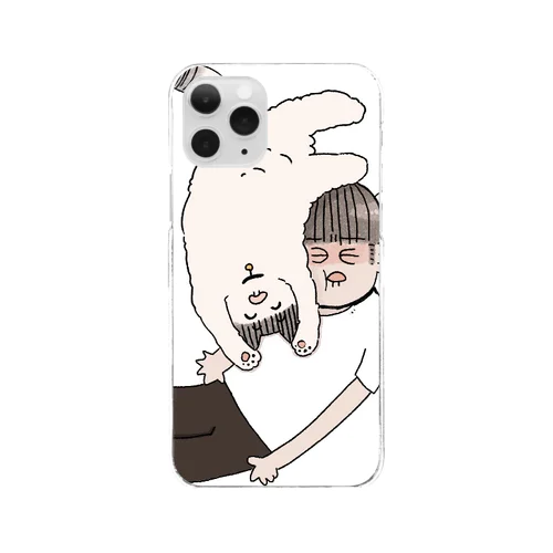 ギュウギュウ猫 Clear Smartphone Case