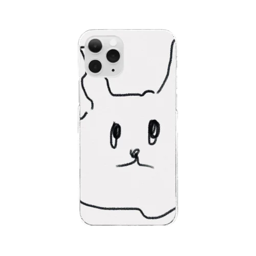 ふやけたうさちゃん Clear Smartphone Case