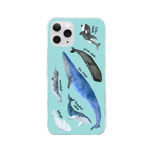 クジラまみれ iPhone11pro用 Clear Smartphone Case