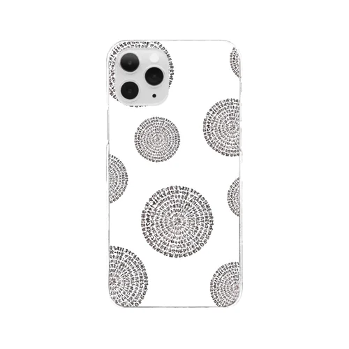 ドットまるまる般若心経 Clear Smartphone Case