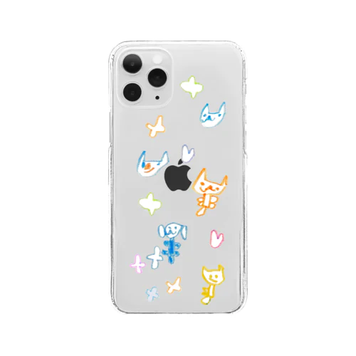 ５歳児ねこねこスマホケース Clear Smartphone Case