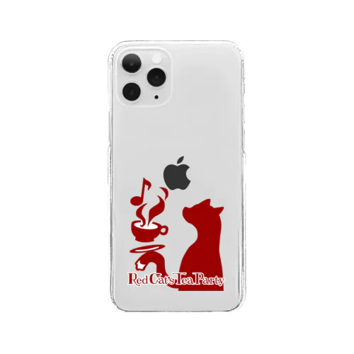 赤猫茶会ロゴ Clear Smartphone Case