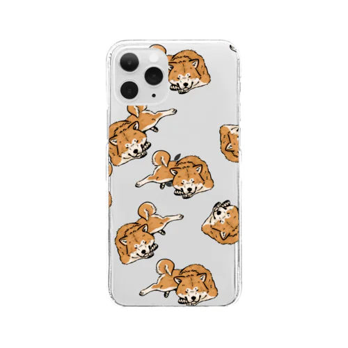 犬まみれ Clear Smartphone Case