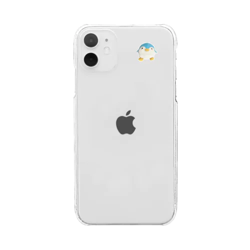 毛玉のペンギンぬいぐるみ Clear Smartphone Case