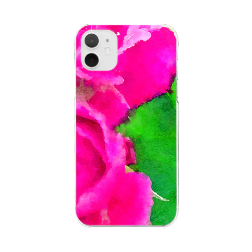 pink green Clear Smartphone Case